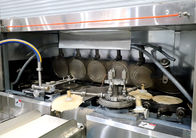 Linha de produção de aço inoxidável do cone do waffle com as 107 placas de cozimento