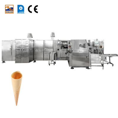 Linha de produção automática de cones de barquillo com cone padrão CE 5000/hora