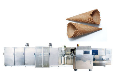 A máquina Multidimensional da fabricação de biscoitos do cone de gelado do waffle/rolou a linha de produtos do cone do açúcar