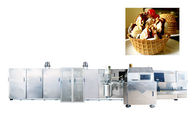 Inteiramente linha de produção do cone do açúcar do rolo de Antomatic/fabricante de gelado industrial com as placas do cozimento do ferro fundido