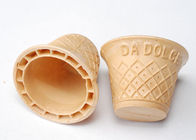 Os cones caseiros da bolacha para o cone do gelado/waffle rolam com logotipo feito sob encomenda
