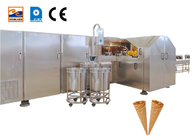 Linha de produção de cone de açúcar laminada automática Máquina de fazer cone de waffle de cozimento industrial para sorvete