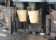 Autômato de HP do cone de gelado 1,0, consumo da gasolina 4-5, linha porta dobro da produção da bolacha do sistema de gás