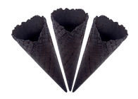 Cones relacionados pretos puros do waffle da produção do gelado do ângulo 26° cônicos