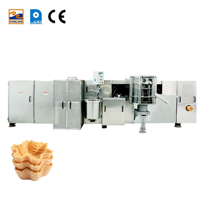 Linha de produção de cestas de waffle personalizáveis com motor principal de 2,0 hp / 1,5 kW