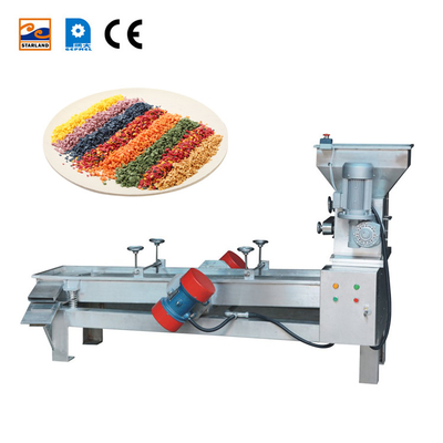 Aço inoxidável Máquina automática de cristais de arroz Função suave
