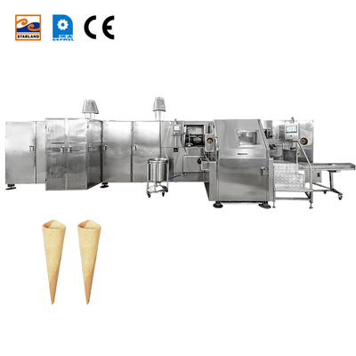 Linha de produção de cones de barquillo de alta produtividade para produção rápida