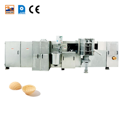 Máquina automática de fabricação de waffles de aço inoxidável personalizada com controlador PLC