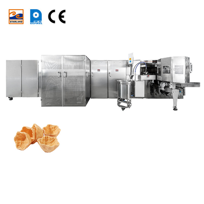 Máquina de Cestas de Waffle Controlada por PLC de Aço Inoxidável Com Apoio Técnico em Vídeo