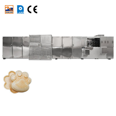 Linha de produção automática de wafer Monaka de aço inoxidável Máquina de processamento de alimentos para produção suave