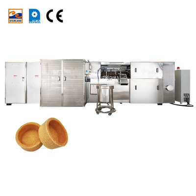 Linha de produção automática de conchas de tartes de luxo de aço inoxidável controlada por PLC