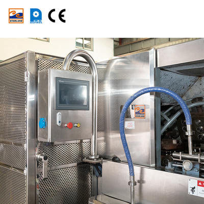 Linha automática de produção de conchas de tartarugas com controlo PLC e controlo digital de temperatura
