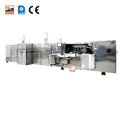 Linha de produção automática de wafer de oblea com aço inoxidável