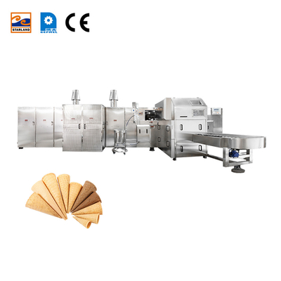 Linha de produção de cone de açúcar de forno a gás multifunção totalmente automática