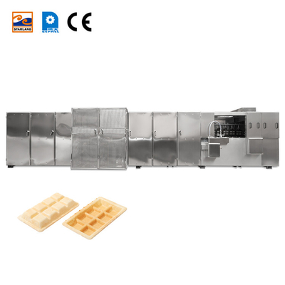 Linha de produção de wafer Monaka personalizável com motor principal de 2,0 hp e sistema de controle PLC