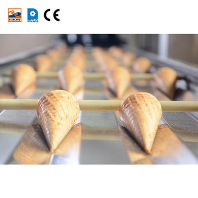 Linha de produção automática de rolos de waffle A escolha perfeita para a fabricação de lanches em volume