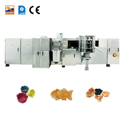 Máquinas de Cozimento de Biscoitos em Aço Inoxidável com Sistema de Controle PLC, Maquinaria Ajustável para Lanches