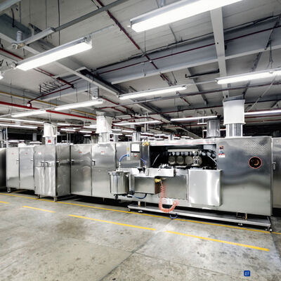 Linha de produção automática de biscoitos de wafer Máquina personalizada para fabricação contínua de biscoitos de wafer e eficiência de embalagem