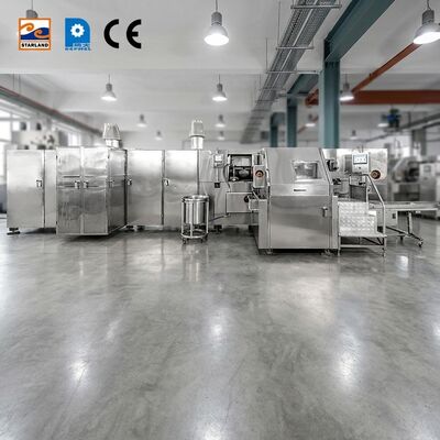 Linha de montagem totalmente automática Linha de produção de cone de baquillo construída para sorvete de alimentos