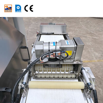 Linha de produção de rolos de ovos de aço inoxidável Linha de produção automática de rolos de waffle projetada para capacidades de produção 1800 horas na indústria alimentar