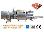 Gelado dobro Sugar Cone Production Line da cor do ângulo 23° de aço inoxidável