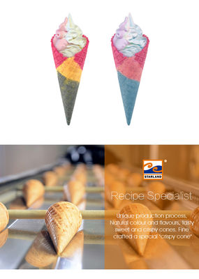 Altura dos cones 118-120mm da bolacha do sabor da morango com ângulo de 22 °