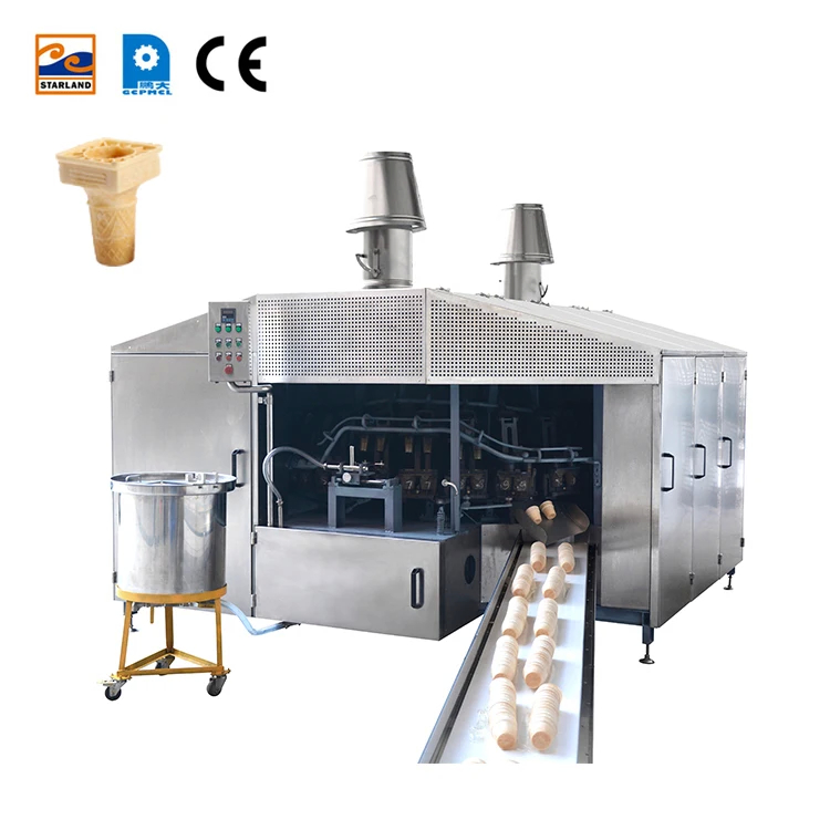 0.75kw Especificação do motor principal Linha de produção automática de cone de wafer com CE