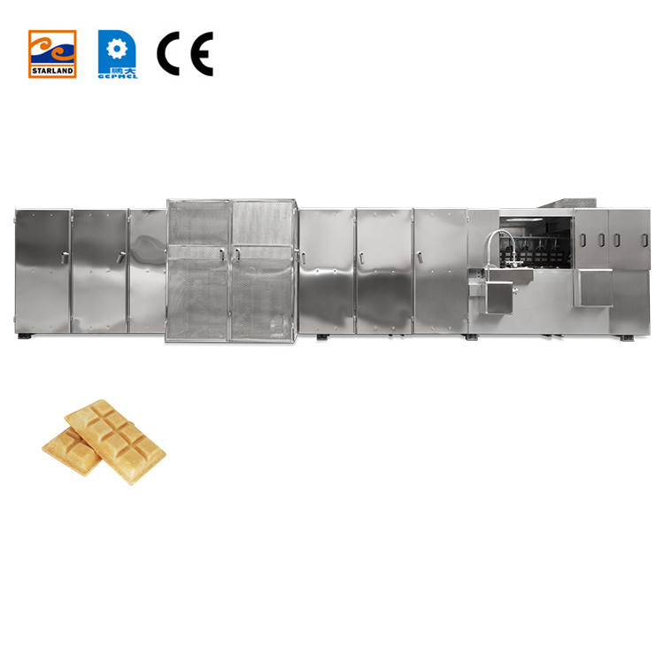 Máquina automática Monaka Wafer controlada por PLC Equipamento de produção de lanches com 55 pratos de panificação