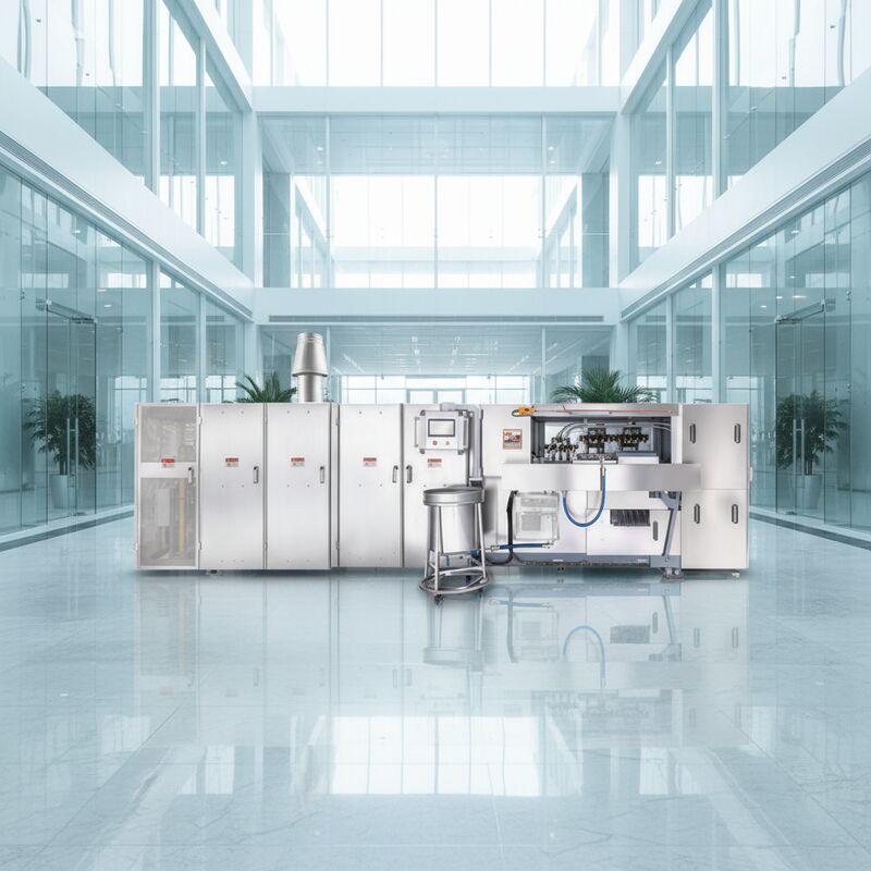 Máquina Automática de Casquinhas de Wafer Feita de Aço Inoxidável Perfeita Para Produção Contínua de Deliciosas Casquinhas de Wafer Crocantes