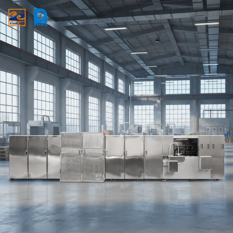 Linha de produção de wafer de aço inoxidável Monaka alimentada por gás e suporte técnico de vídeo que fornece uma fabricação consistente