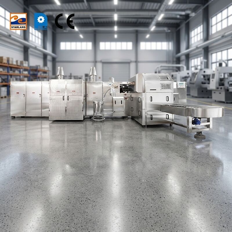 Capacidade 2000 PCS Linha de produção de cone de açúcar de rolos totalmente automática 1.1KW Instalação fácil e interface amigável para o usuário