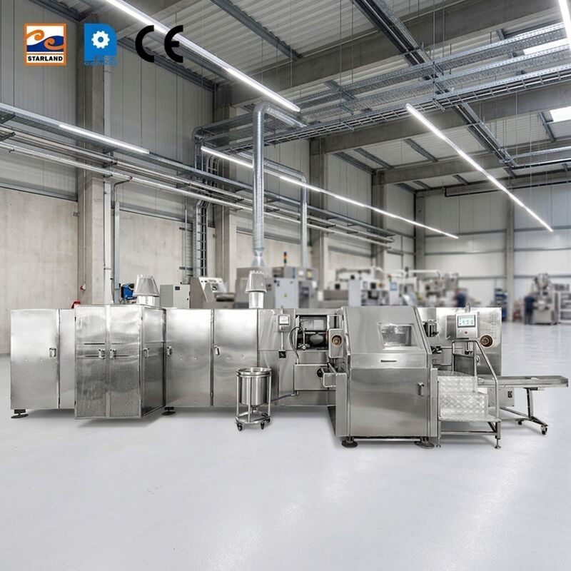Máquina de cozimento de biscoitos de cone de sorvete para alimentos com sistema de controle inteligente para gerenciamento preciso de processos de cozimento
