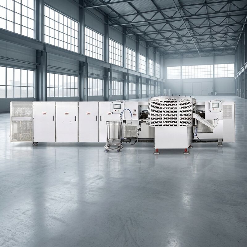 Linha de produção automática de cestas de waffle utilizando sistema de controle PLC e especificação do motor principal para uma saída consistente