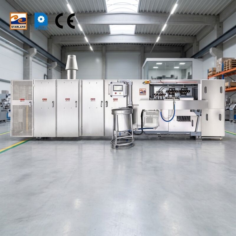 Linha de produção de cone de wafer que oferece um processo de produção estável e contínuo com controle preciso de temperatura e tempo