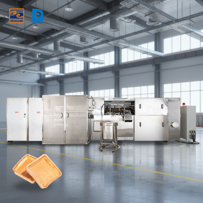 Linha de produção automática de conchas de tartarugas, incluindo suporte técnico de vídeo concebido para a produção e a uniformidade do produto