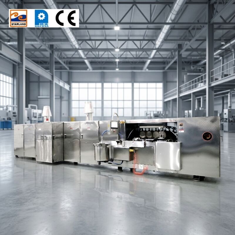 Equipamento Integrado de Produção de Biscoitos Wafer de Aço Inoxidável com Sistema de Controle PLC Garantindo Padrões Consistentes de Produto