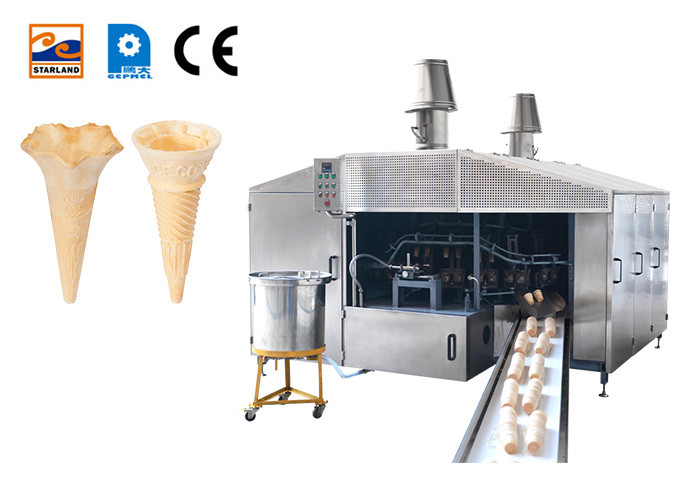 Linha de produção máquina do cone da bolacha de 28 placas do cone da bolacha do gelado