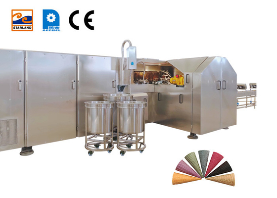 linha de produção 55 placas de cozimento de aço inoxidável do cone de gelado 1.5hp