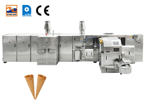 Creme industrial Sugar Rolled Cone Baking Machine dos SS Sugar Cone Production Line Ice