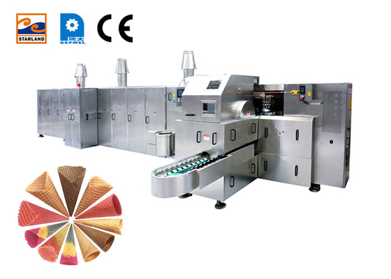 Sugar Cone Production Line Waffle comercial que coze Sugar Biscuit Cone Machine rolado
