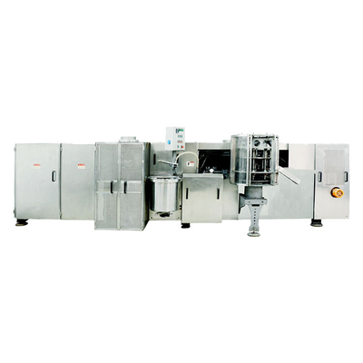 Equipamento automático mecanicamente Synchorized do cone do waffle da rua do alimento