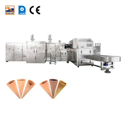 33 placas mancham a máquina de aço da fabricação de biscoitos do cone da maquinaria do cone de gelado