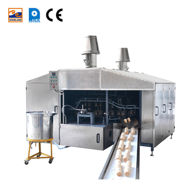 Linha de produção automática de biscoitos de aço inoxidável para cones de wafer