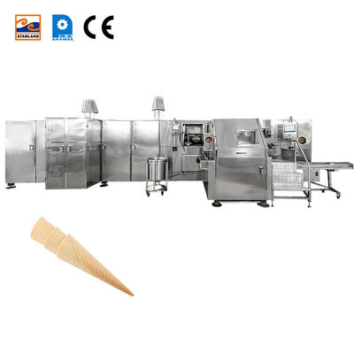 Máquina de Fazer Cones Comerciais PLC Barquillo com Linha de Produção Automática