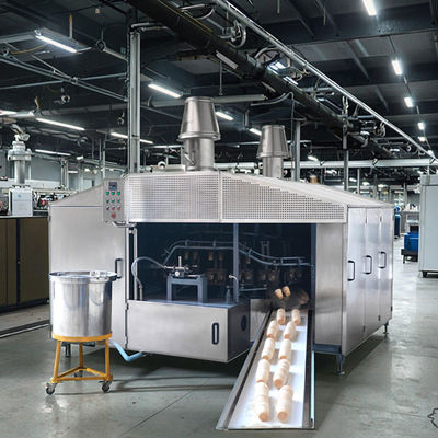 Linha de Produção de Cones de Bolacha com Textura de Material de Aço Inoxidável e Função Automática