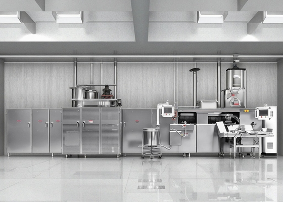 Máquina de Linha de Produção Automática de Rolinhos de Waffle Deluxe PLC