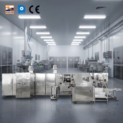 Linha de montagem Linha de produção de Barquillo Cone projetada para a produção de Barquillo Cone garantindo alta capacidade e operação