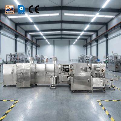 Máquina de rolamento de cone de sorvete totalmente automática projetada para produção em massa de cones de sorvete