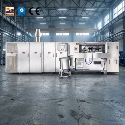 Máquina comercial de aço inoxidável do cone da bolacha projetada produzindo cones uniformes crocantes da bolacha