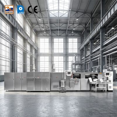 Linha de produção automática de rolos de ovo com linha de produção automática de rolos de waffle para melhorar a eficiência da produção